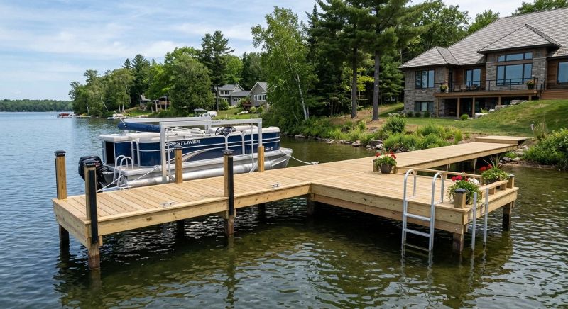 Wood Dock Installation in Kansas City, KS
